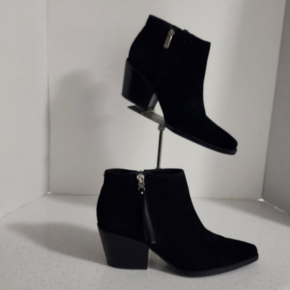 Sam Edelman black suede mini boots